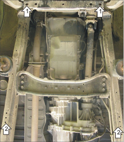 Защита КПП. 3 мм, Сталь. для Mitsubishi L 200 2014-2015, Mitsubishi L 200 2006-2014 MOTODOR.11305