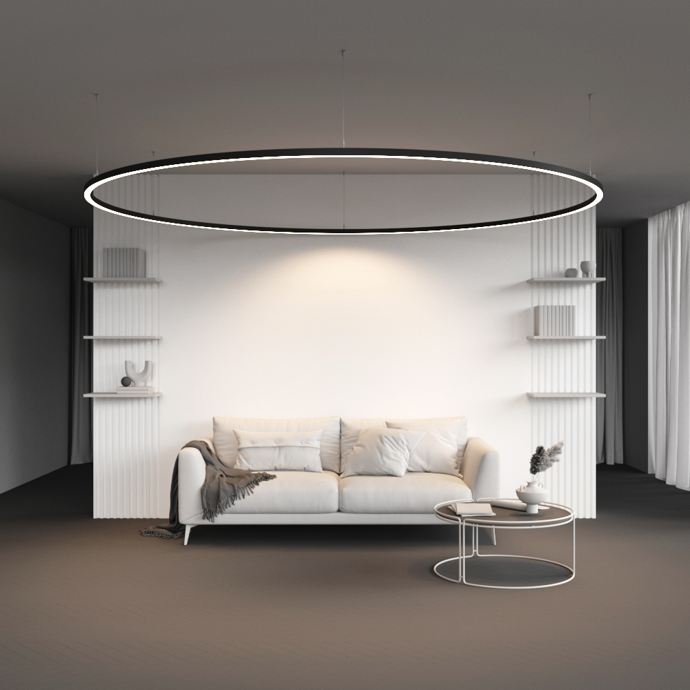 Радиусный профиль Maytoni 35x35 Ø3000мм 1/8 круга черный ALM-3535R-B-D-45°-3M