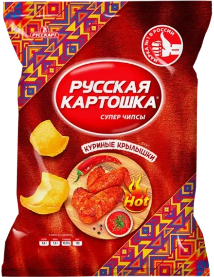 Чипсы Русская картошка картофельные куриные крылья 105г