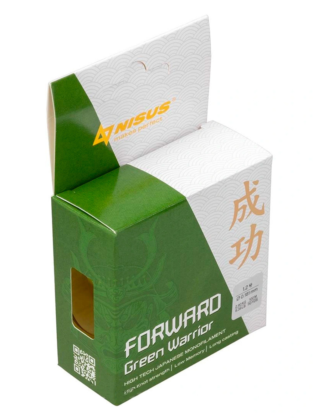 Леска для рыбалки Nisus FORWARD Green Warrior Nylon 0,309mm/100m (N-FGW-0309-100)