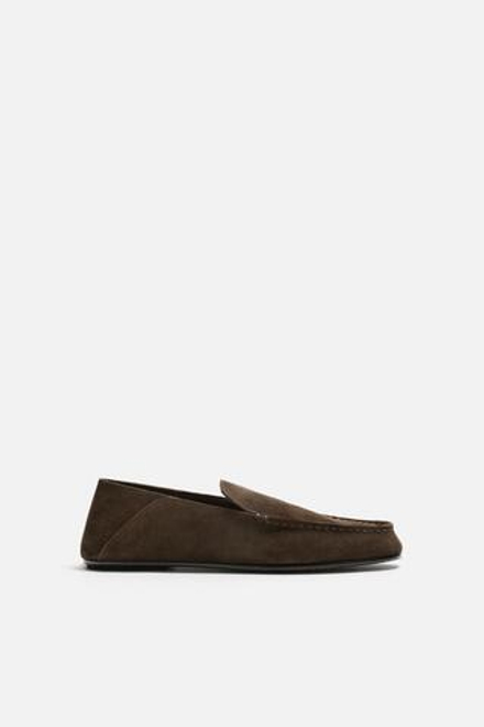 ZARA КОЖАНЫЕ ЛОФЕРЫ - LIMITED EDITION, КОРИЧНЕВЫЙ