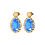Серьги Qudo TIVOLA UNICA big (G/P) Royal blue delite 2,65 cm 332184