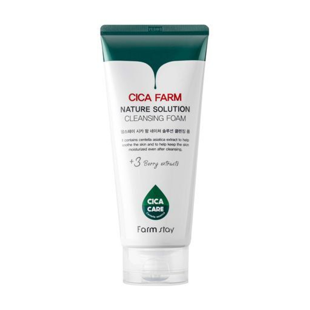 Пенка для умывания с центеллой азиатской FarmStay Cica Farm Nature Solution Cleansing Foam