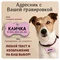 Адресник для домашних животных, с гравировкой, большая светло-фиолетовая "Косточка" 38*25мм (металл)