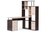 Компьютерный стол Woodville ДЕР КС-15 венге, дуб молочный правый