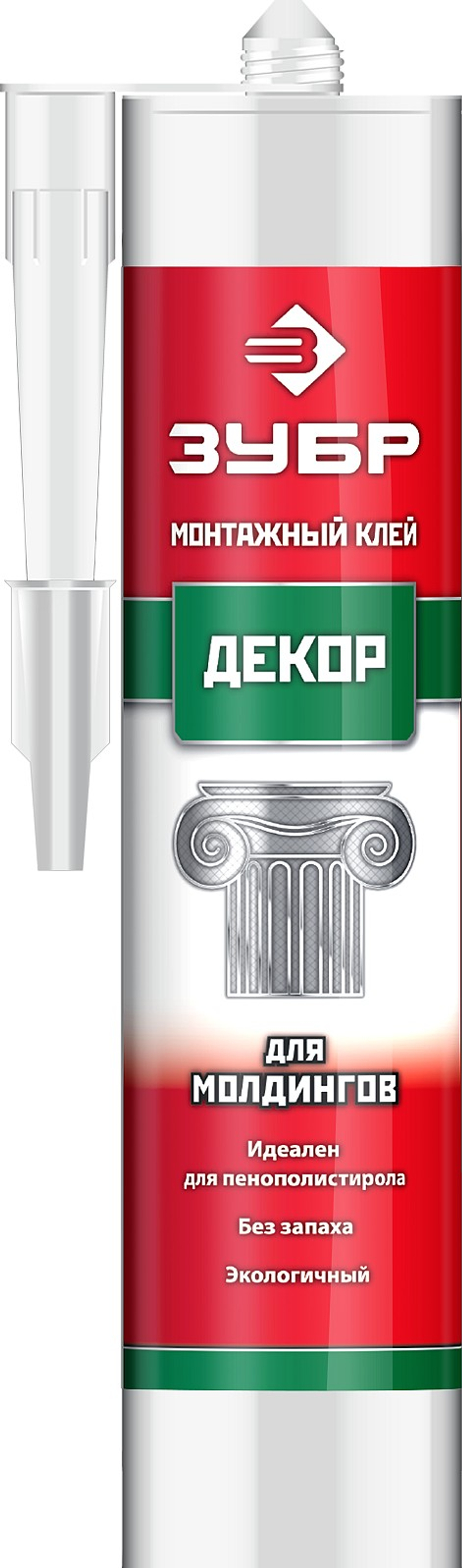 ЗУБР 300 мл, белый, монтажный клей для молдингов (41337)