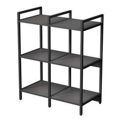 10ССД.3.400 Стеллаж средний двойной 3 полки, узкий (780*400*952)