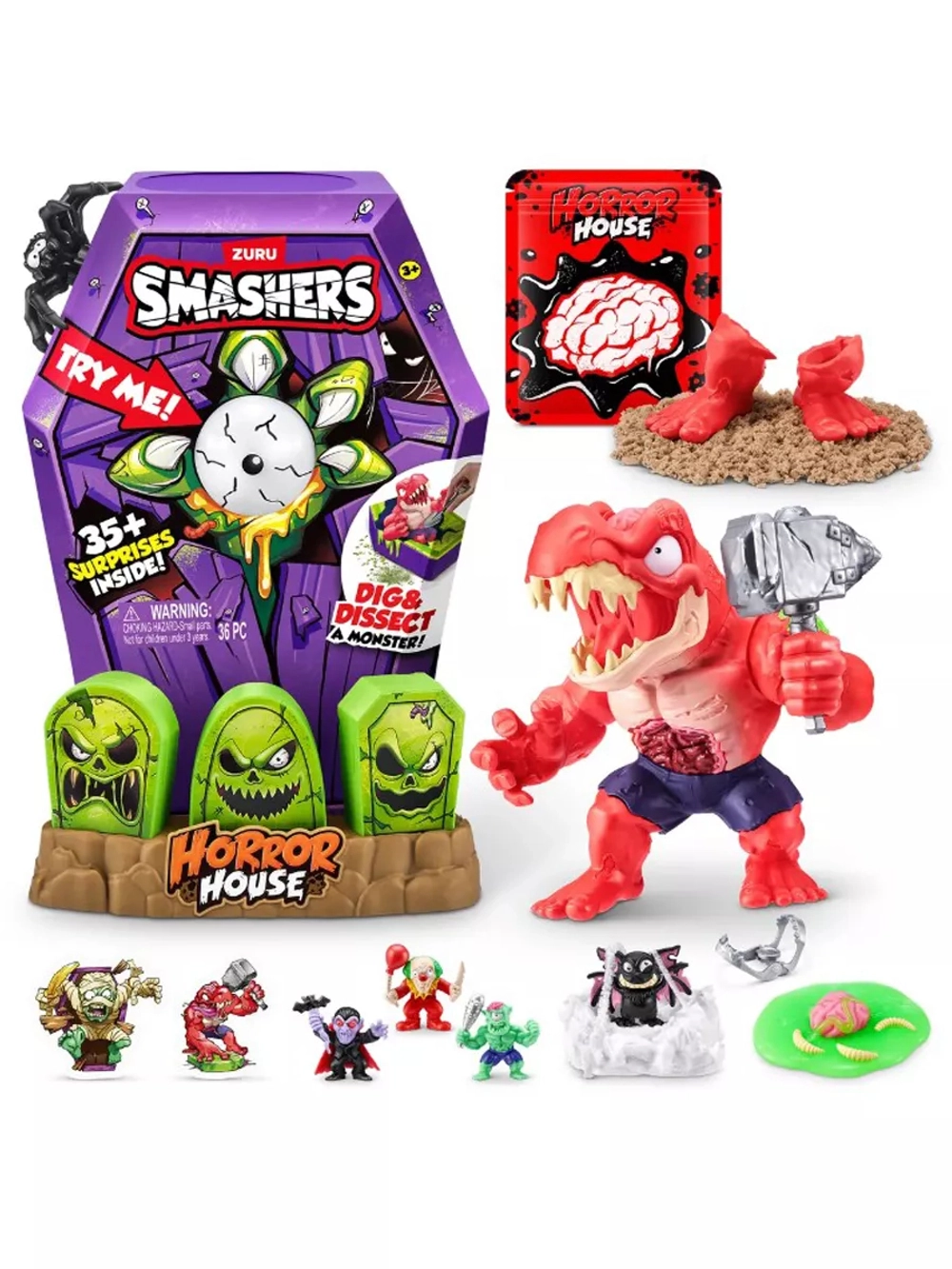 Игрушка сюрприз Зуру Smashers Horror House черный