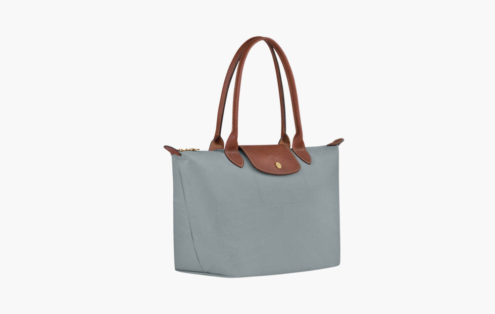 Longchamp Le Pliage Original Recycled Canvas M Tote Bag "Steel"