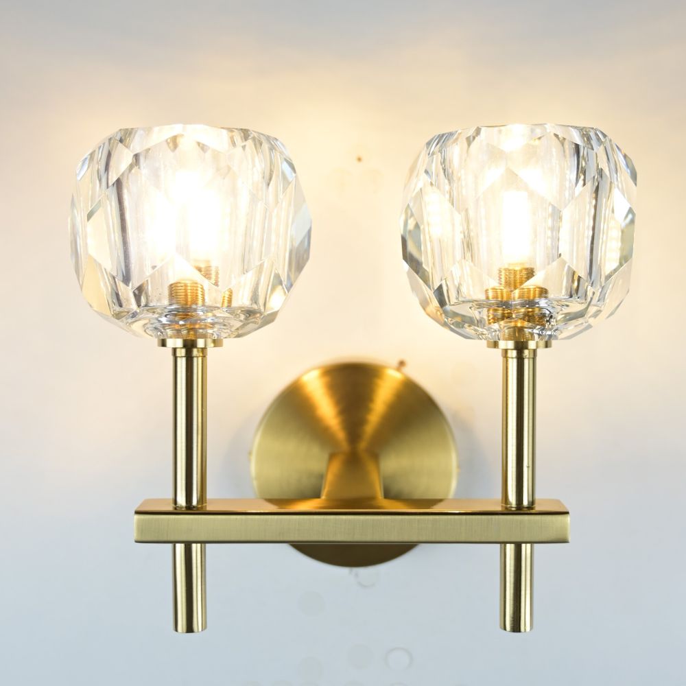 Бра Boule De Cristal Double Sconce Brass By Imperiumloft