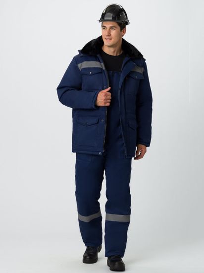 Костюм зимний "Мастер" полукомбинезон (т.синий)