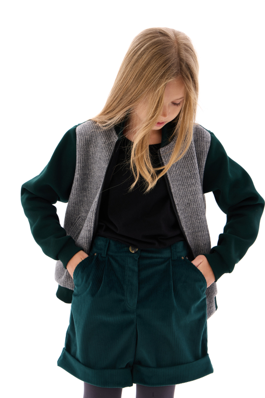 Шорты вельвет изумруд