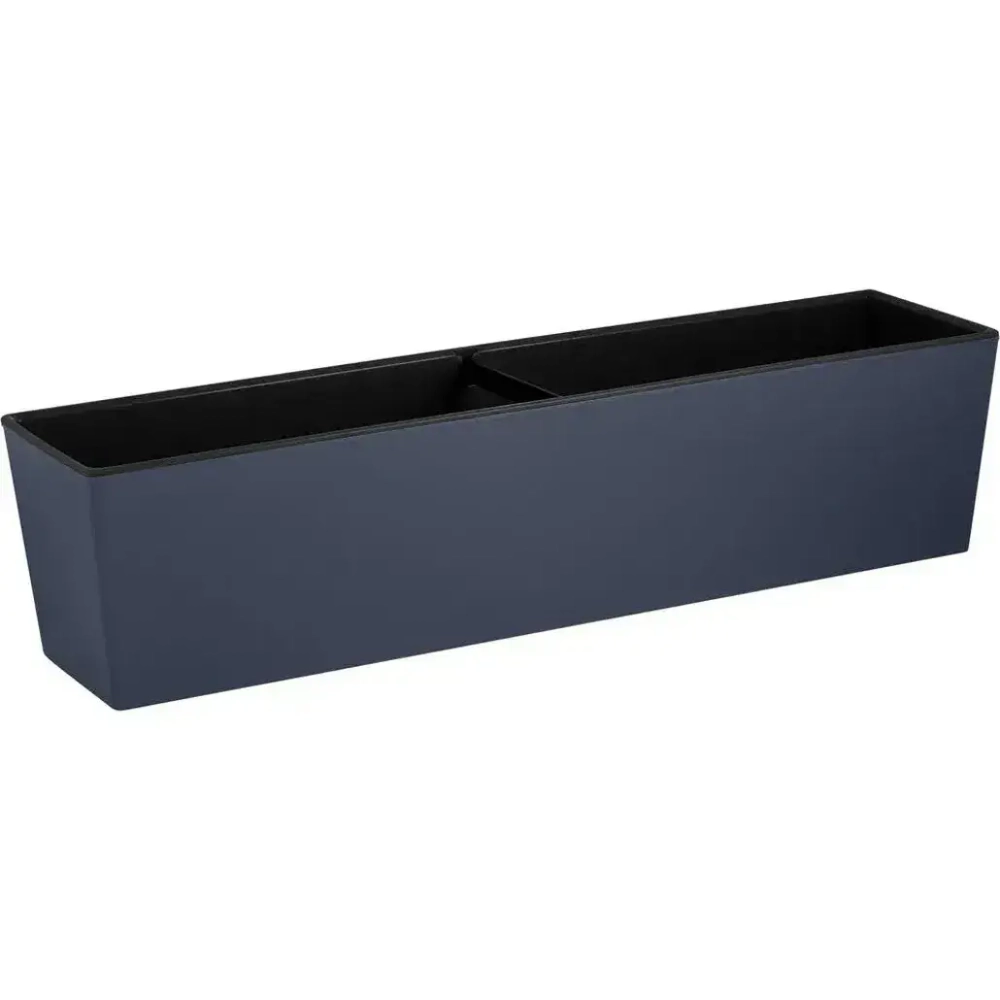 Балконный ящик InGreen London Cube 60 см c дренажной вставкой вулканический серый