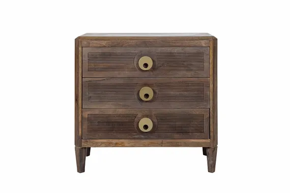 Комод c 3 ящиками Tepid из массива манго, 80х85 см