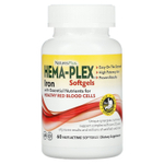 NaturesPlus, Hema-Plex, комплекс с железом, 60 капсул быстрого действия