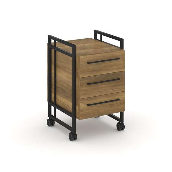 Rift Direct Тумба мобильная RF.TMR-001 Сандал Янтарный/Металл Черный/Черный Ручки 424*500*680