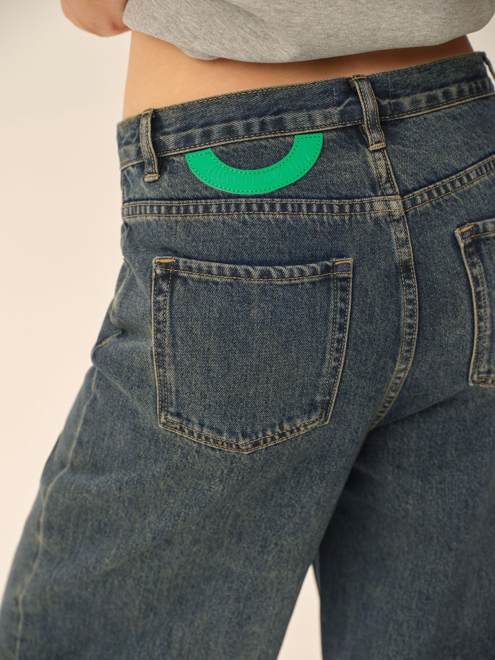 Джинсы (Как у Керри), синие с пуговицами