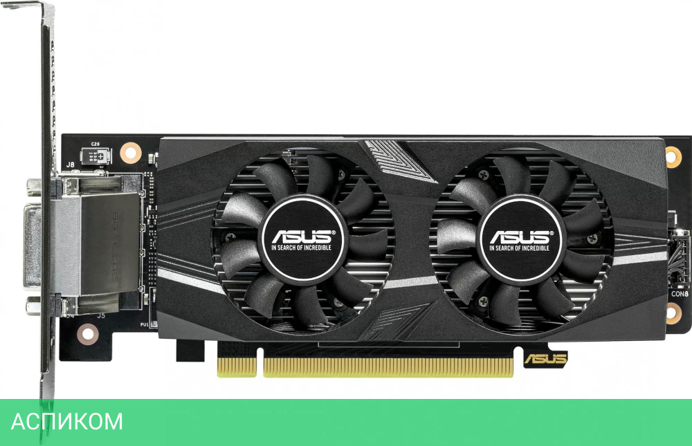 Видеокарта ASUS Dual GeForce RTX 3050 LP BRK OC Edition 6GB GDDR6 RTX3050-O6G-LP-BRK (90YV0KQ0-M0NA00)