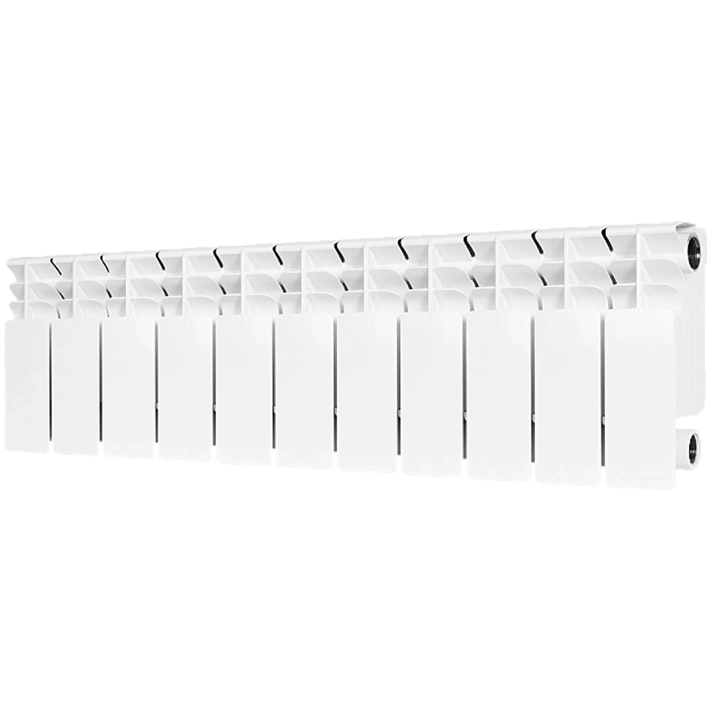 Радиатор биметаллический STOUT TITAN 200 - 11 секций (подключение боковое, цвет белый)