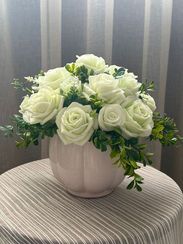 Sabundan qızılgül buketi (saxsı dibçəkdə)