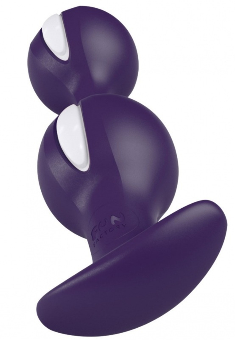 Фиолетово-белые анальные шарики B Balls Duo - 12,5 см. (Цвет: фиолетовый с белым)