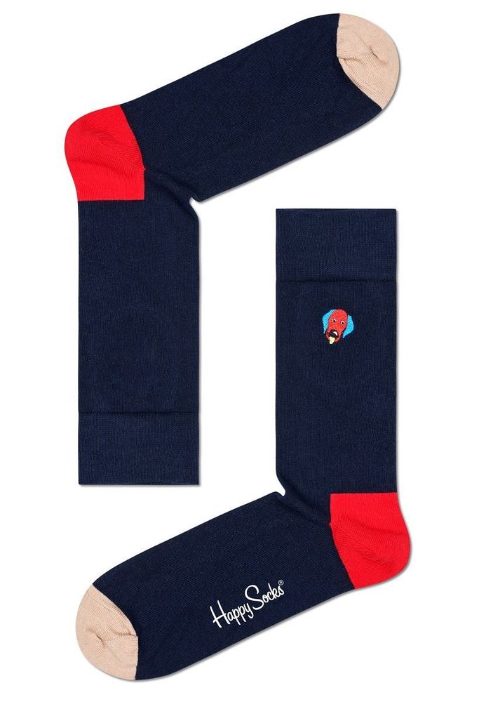 Носки унисекс Embroidery Dog Sock (Размер: 29) (Цвет: темно-синий)