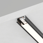 2000*16*6мм Комплект профиль накладной для светодиодной ленты, цвет чёрный, в комплекте 2 заглушки + экран + 4 крепежа