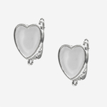 Швензы "Любимые", 16мм, перламутр, родирование