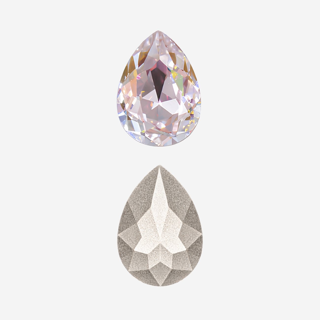 Кристалл Капля (Drop), оттенок "Розовый перламутр"/"Pink Mother of Pearl", 10*7мм