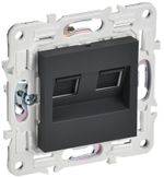 SKANDY Розетка компьютерная двойная RJ45 кат.5E SK-K03G графит IEK