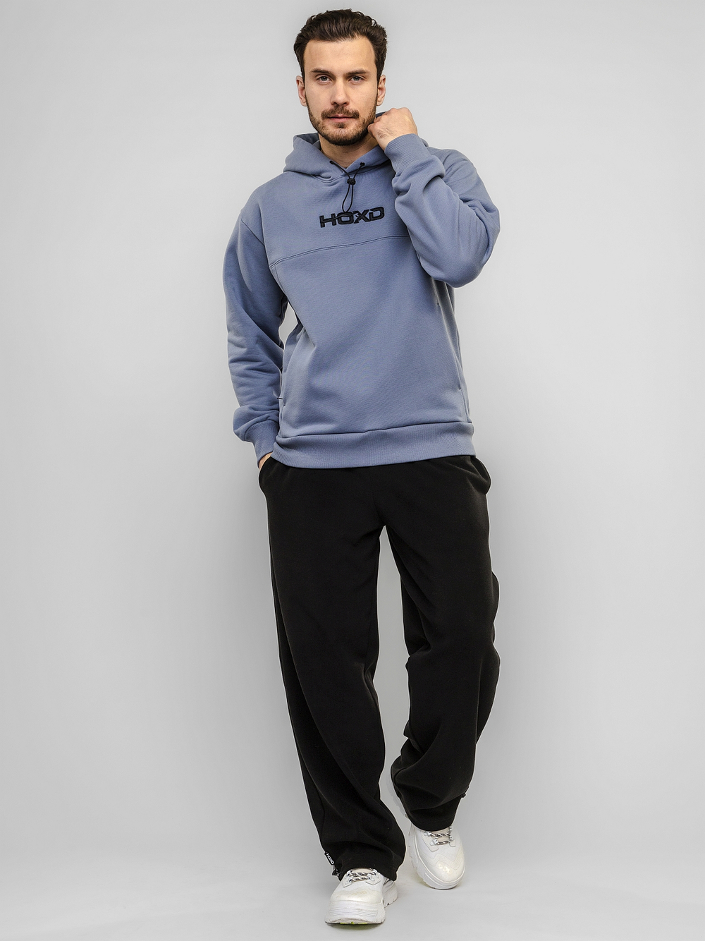 Худи "НОХО" унисекс, цвет "Полярный василёк"