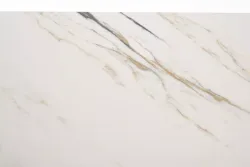 "Юпитер" стол интерьерный раздвижной обеденный из керамики, цвет белый глянцевый