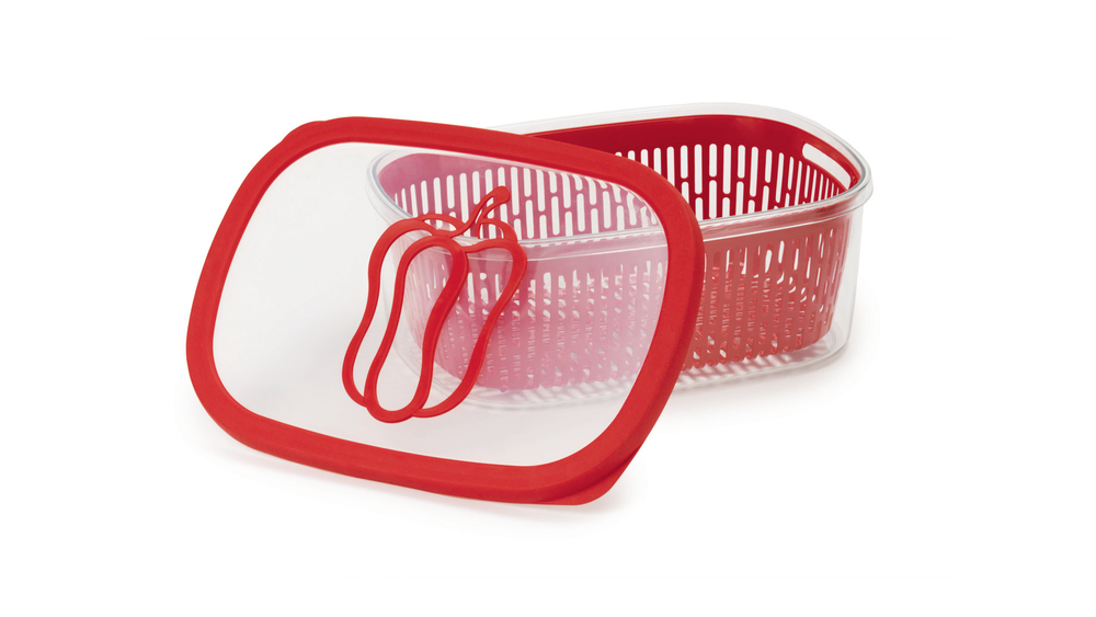 Контейнер для хранения овощей со съемной корзиной 4л SNIPS красный