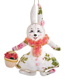 РусКукла RK-463/1 Кукла подвесная «Крольчиха с корзинкой»