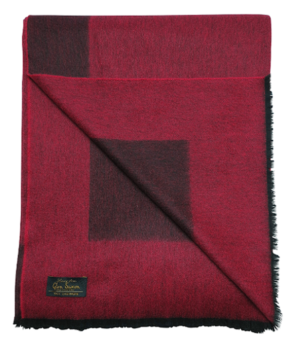 Плед 150х200 Glen Saxon Border A5 Black Carmine