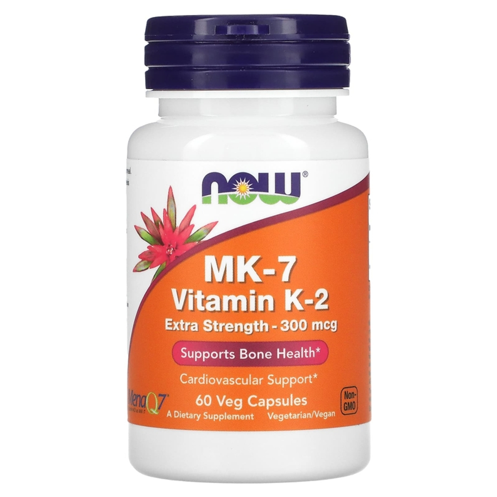 NOW Foods MK-7 Vitamin K-2 300 mcg 60 caps , Витамин К2
