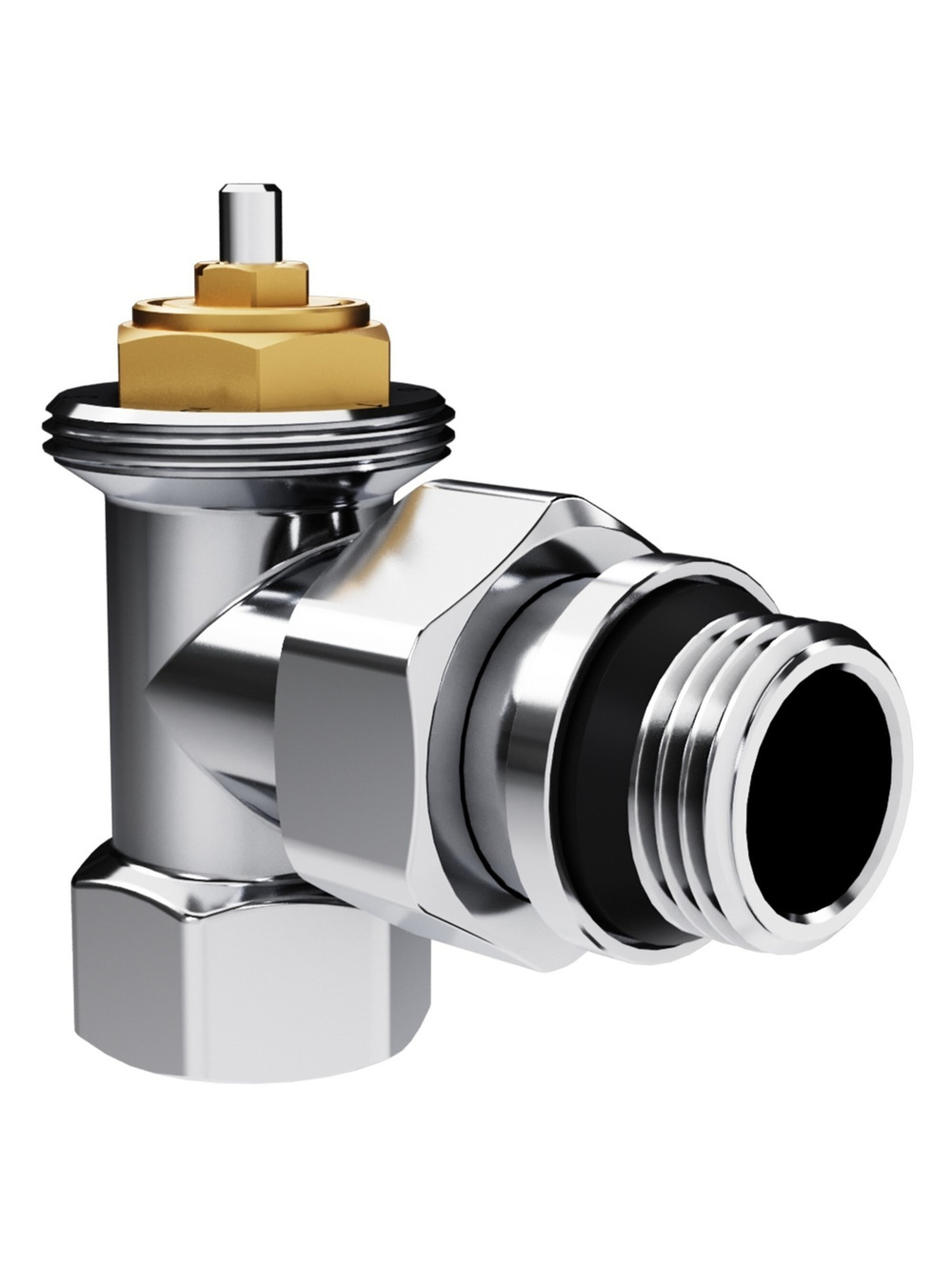 Набор термостатический угловой Royal Thermo Design 1/2"М30х1,5 (Хром)