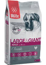 Сухой корм для собак Blitz ADULT LARGE & GIANT BREEDS для гигантских пород, 2 кг