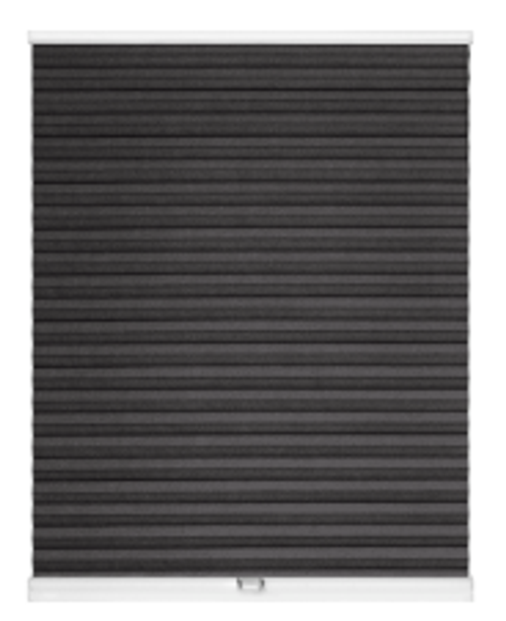 Штора плиссе Стандарт с ручками, ткань Аргентум СН арт. 4553 графит, цвет комплектующих белый, серый, антрацит, черный, коричневый, кремовый и т д