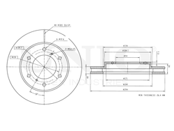 Диск тормозной передний UNIO BRD-20196