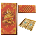 Нарды в деревянной коробке "Ястреб" средние 50х50 см. SA-YA-M