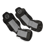 Чехлы Mercedes AXOR после 2014 года Высокие сиденья (экокожа, черный, серая вставка)