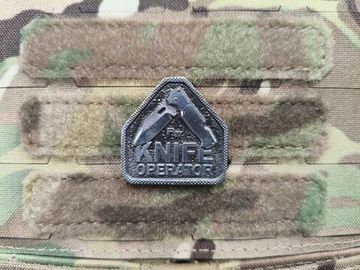 Патч на одежду "Knife Operator" серебро, металл.