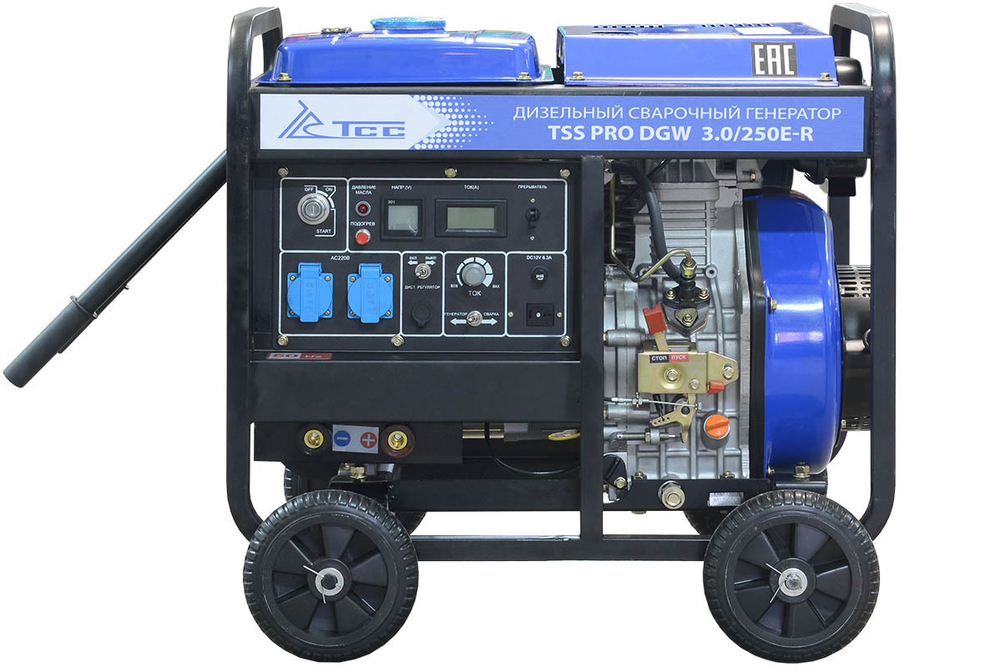 Дизельный сварочный генератор (3 кВт) TSS PRO DGW 3.0/250E-R