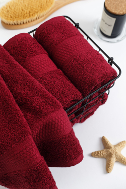 Полотенце махровое, г/к, 40х70, арт. 40-70 BS, 460 гр/м2, цвет: 945-бордовый,