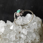 Кольцо СОЛНЕЧНОЕ ЗАТМЕНИЕ , серебро/бирюза