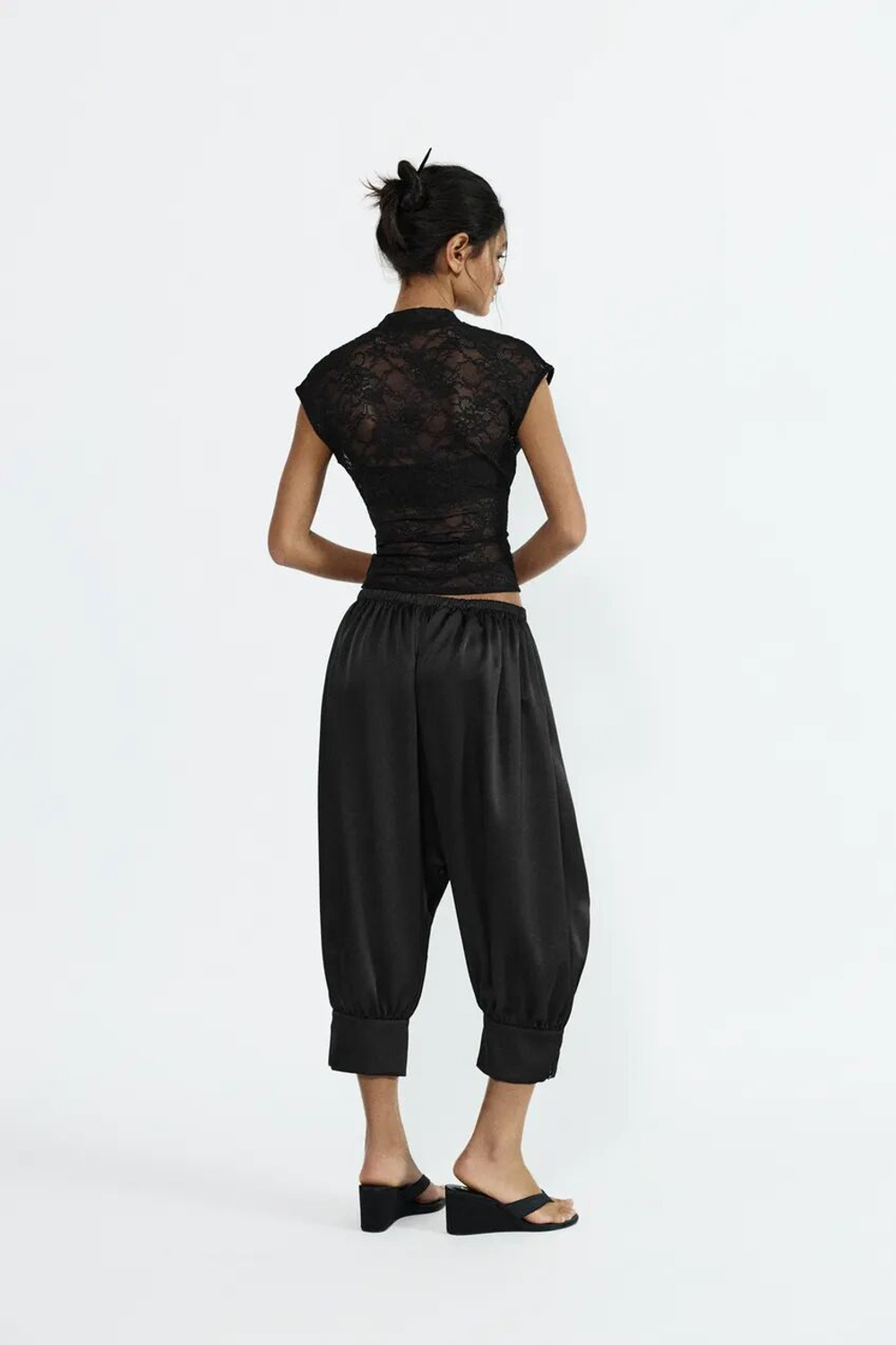 Капри-шаровары из сатина - PULL&BEAR