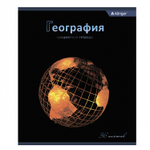 Тетрадь предметная 36л. А5 "География", клетка, со справочным материалом, скрепка, мелованный картон (стандарт), блок офсет, Alingar "Bright"