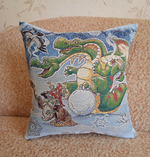Декоративный гобеленовый чехол для интерьерной подушки Горыныч 38*38