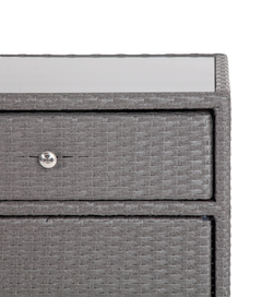 "Мальта" тумба плетеная из искусственного ротанга, цвет графит